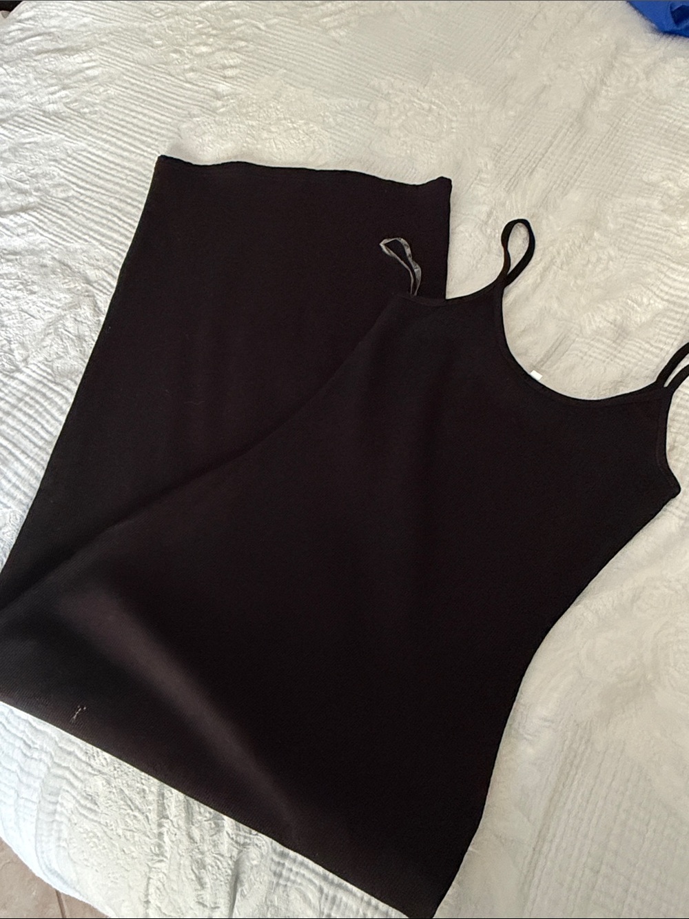 Meshki Black Ribbed Tank Dress